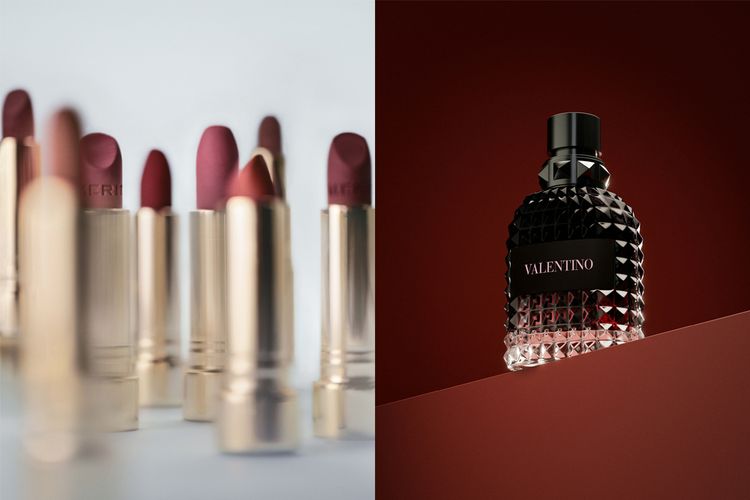 merit beauty lipstick and valentino perfume