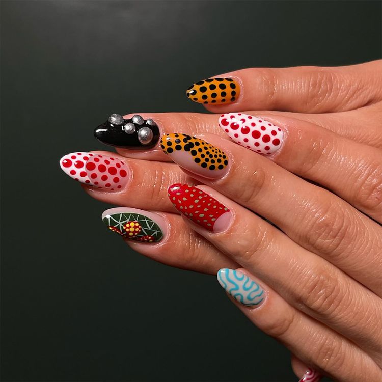 Mismatched polka dots