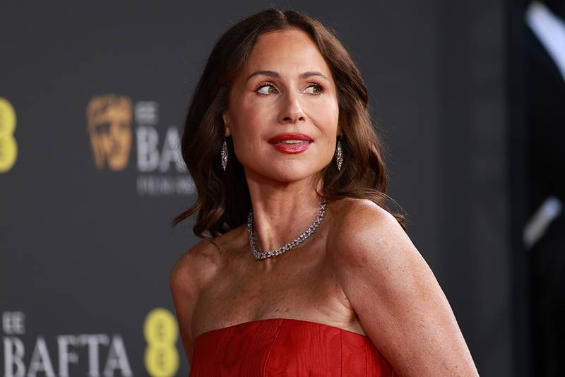 LONDON, ENGLAND - FEBRUARY 22: Minnie Driver attends the 2026 EE BAFTA Film Awards at The Royal Festival Hall on February 22, 2026 in London, England. (Photo by Lia Toby/Getty Images)