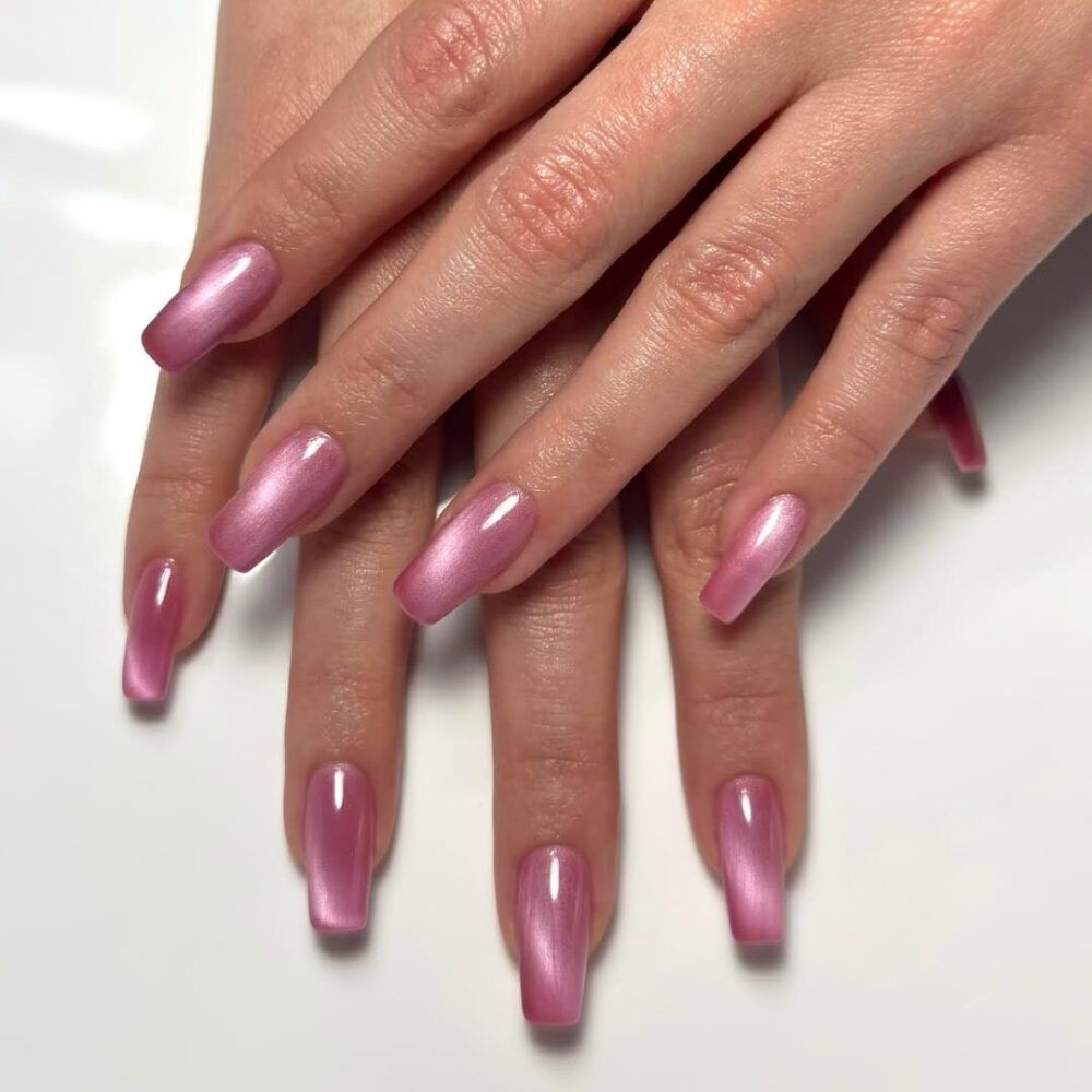 Pink Glass Nails