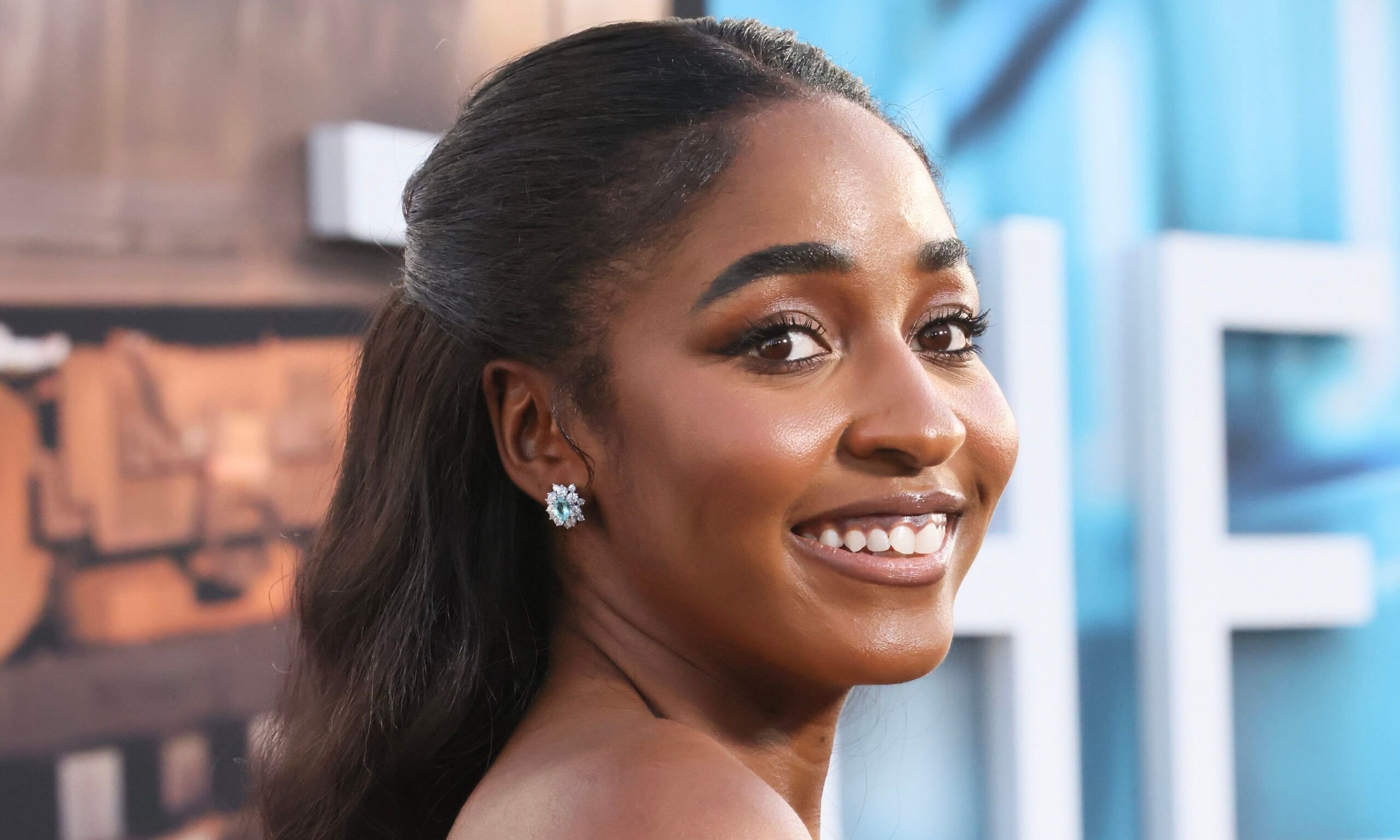 Close-up photo of Ayo Edebiri at "The Bear" premiere