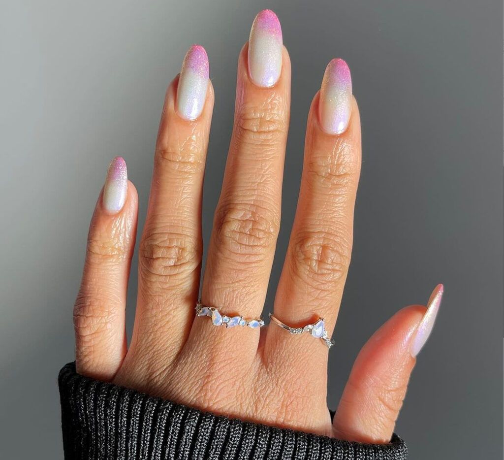 ombre chrome nails