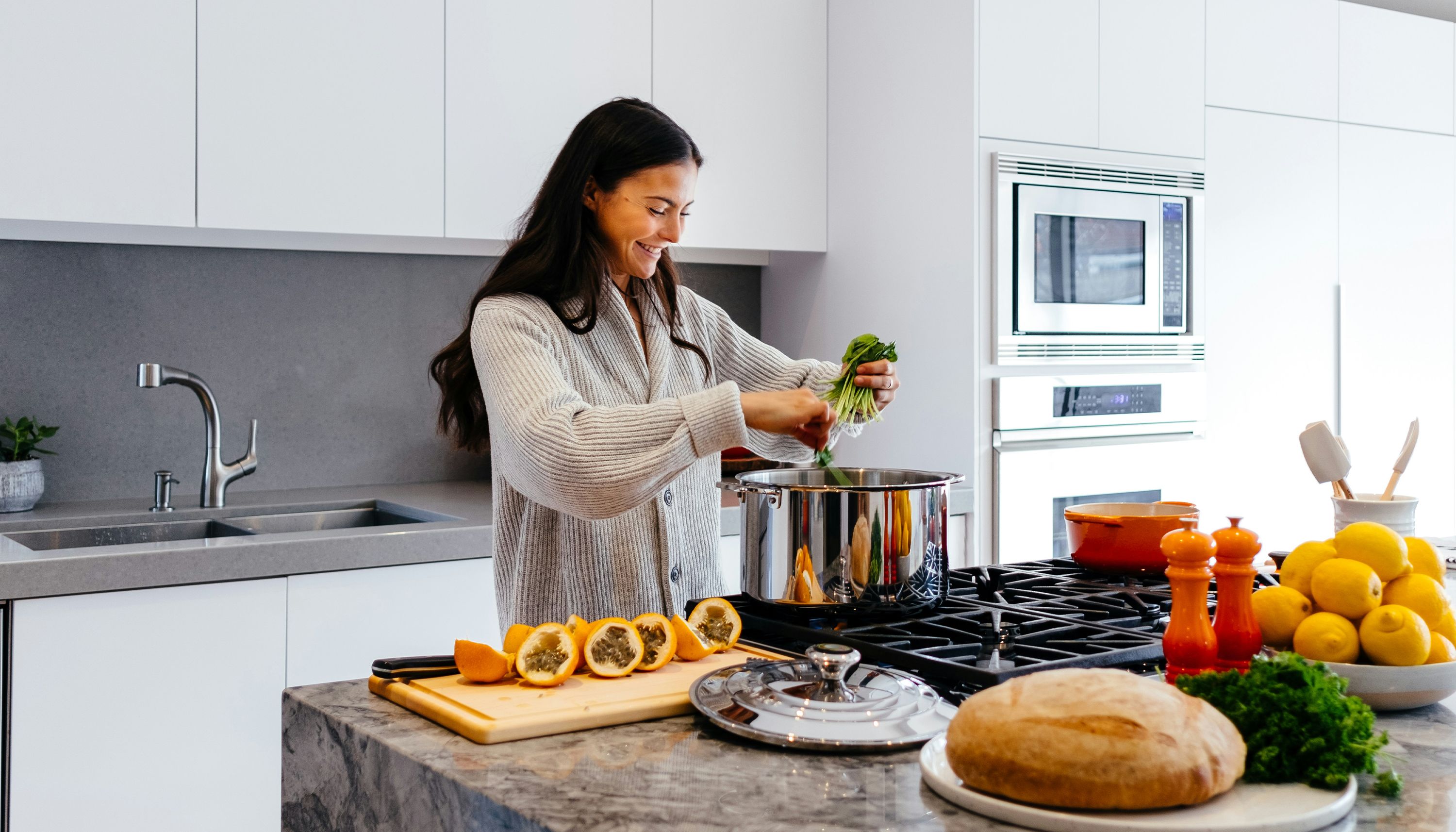 Woman cooking in the kitchen