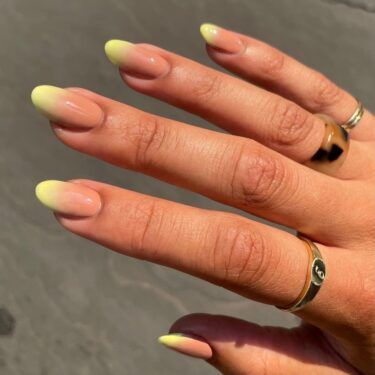 manicured nails with an ombre design