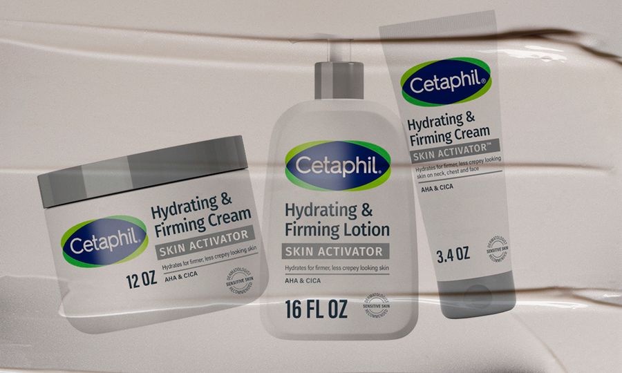 Cetaphil products on smear background
