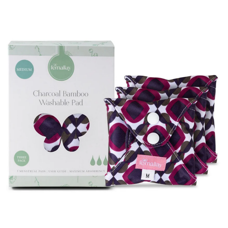 Femally Holistic Feminine Care Bamboo Charcoal Reusable Menstrual Pads ($22)
