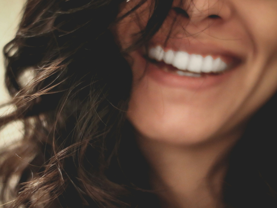woman smiling