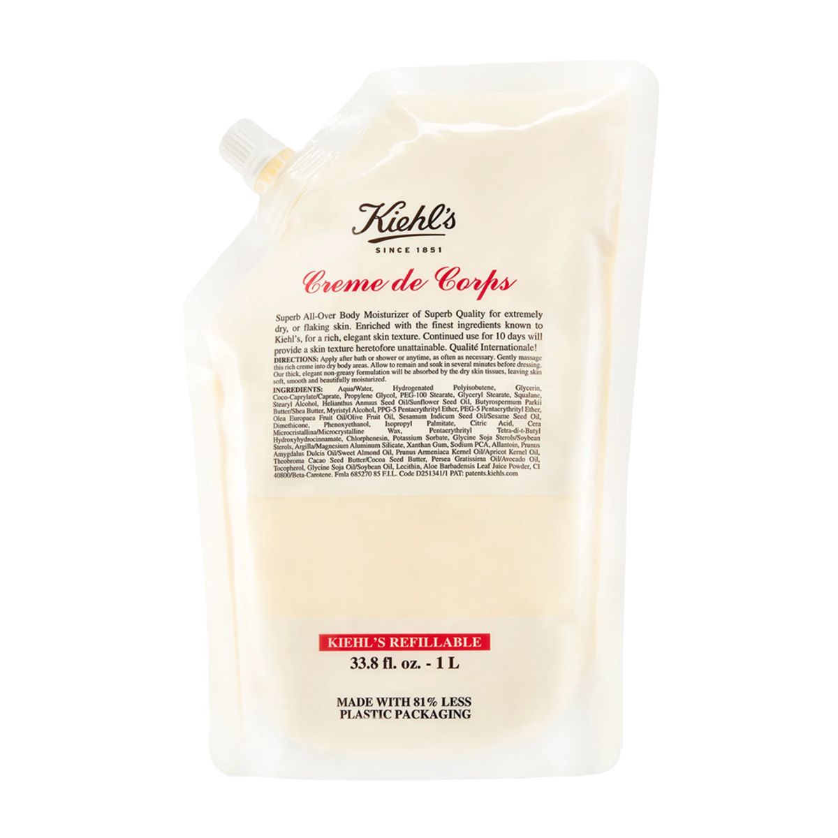 Kiehl's Creme de Corps Body Moisturizer Refill (33.8 oz)