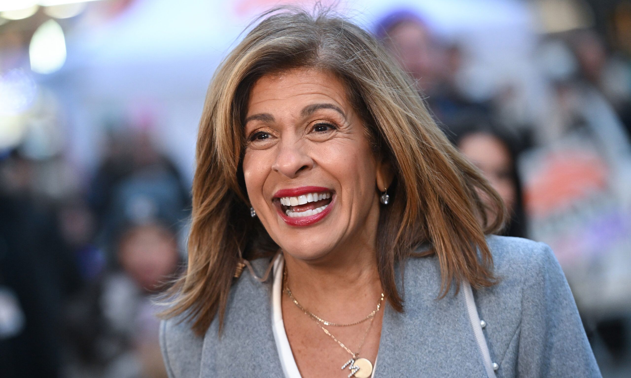 Hoda Kotb is seen at the NBC "Today" Show at Rockefeller Plaza on January 10.