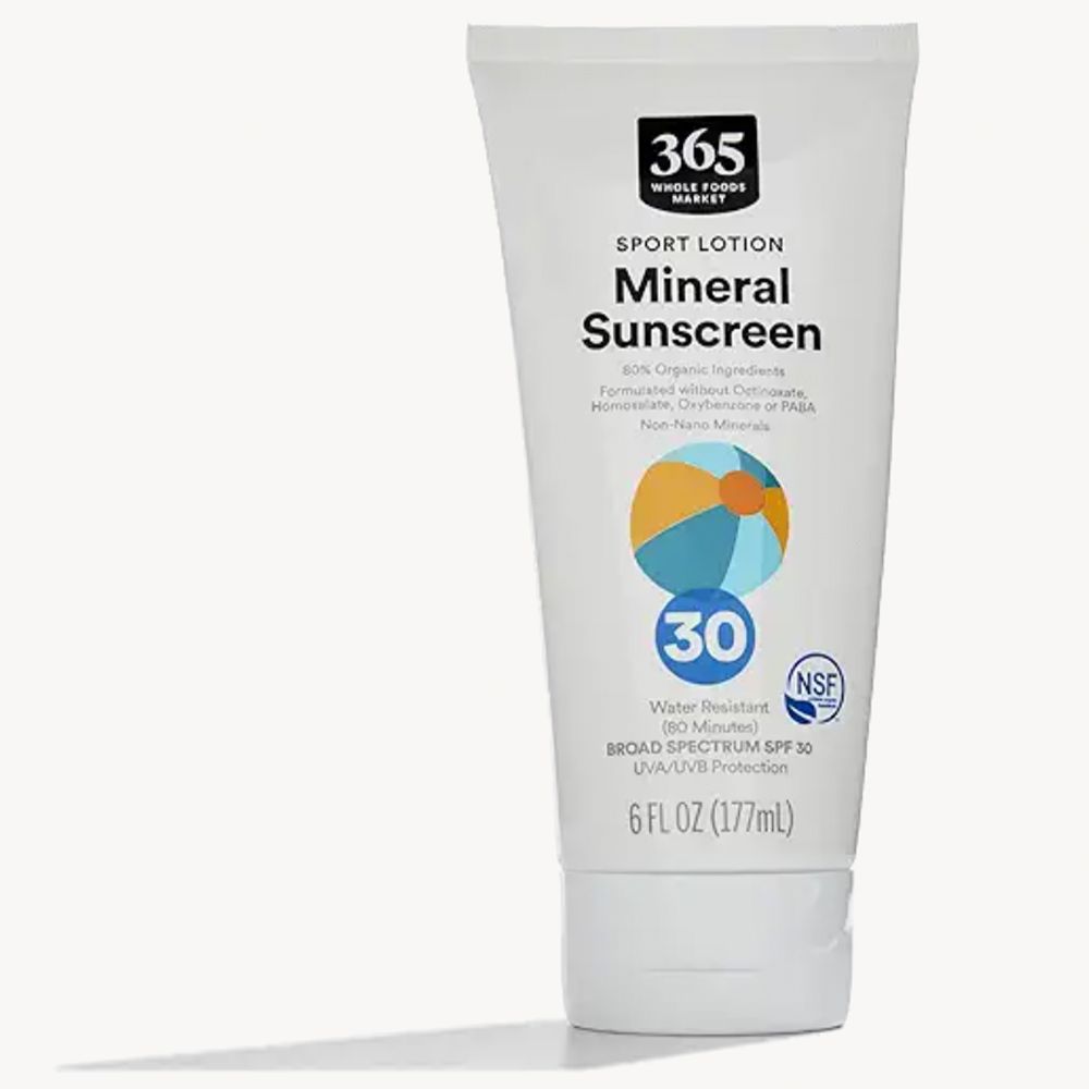 365 by Whole Foods Market Mineral Sport Lotion Sunscreen SPF 30 (store dependent)