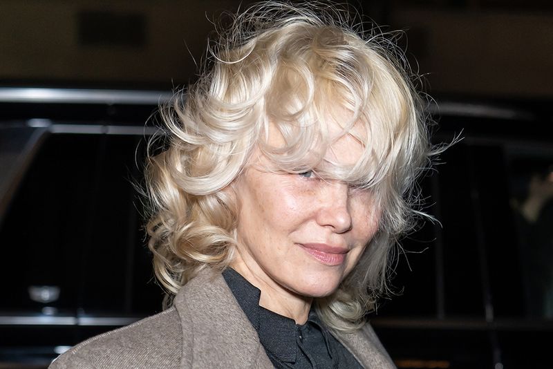 NEW YORK, NEW YORK - FEBRUARY 11: Actress Pamela Anderson attends the Tory Burch fashion show during New York Fashion Week at Sotheby's on February 11, 2026 in New York City. (Photo by Gilbert Carrasquillo/GC Images)