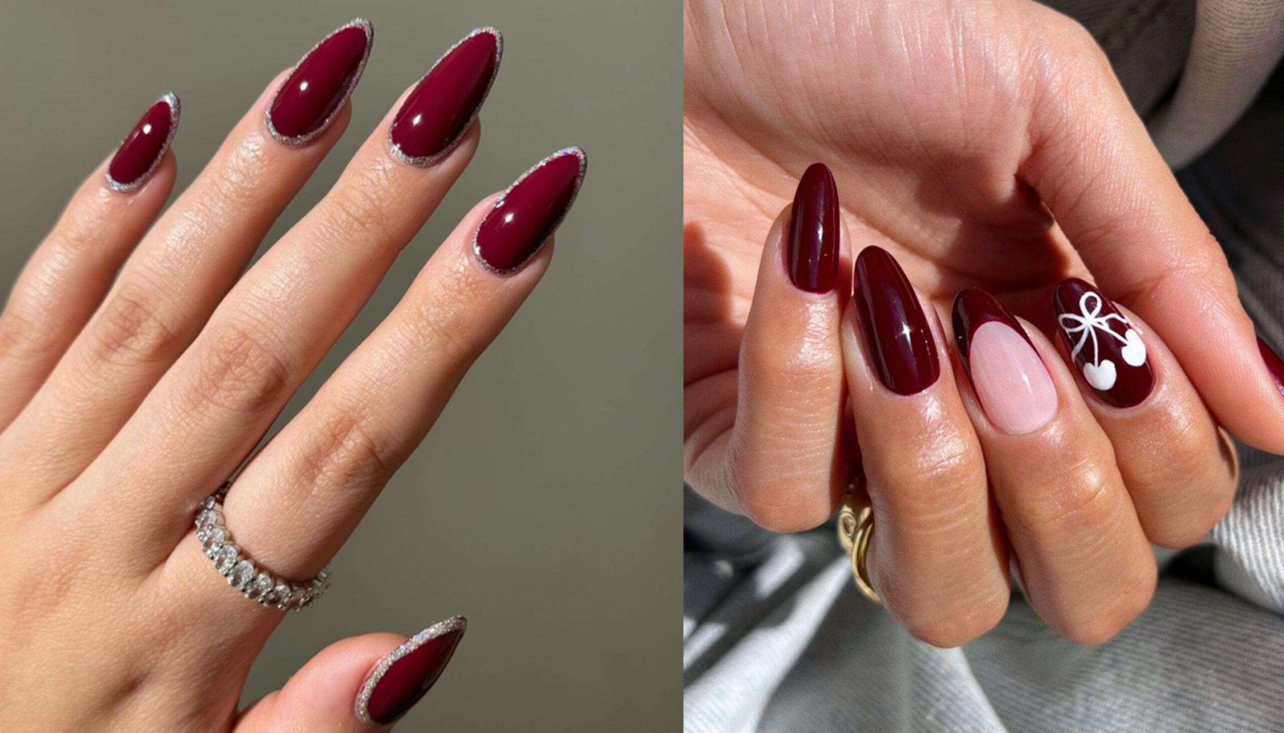 burgundy nail looks for fall