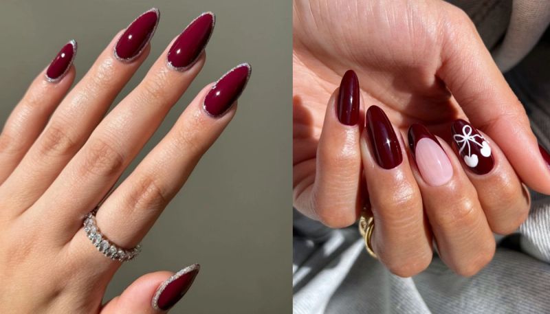 burgundy nail looks for fall