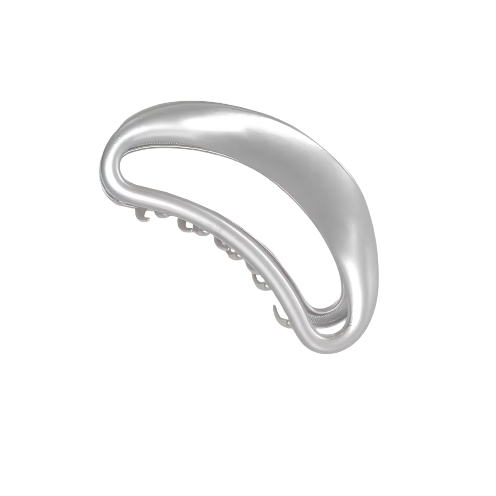 The Hair Edit Sculpted Silver Claw Clip ($15)
