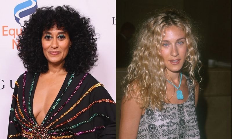 side by side images of Tracee Ellis Ross and Sarah Jessica Parker