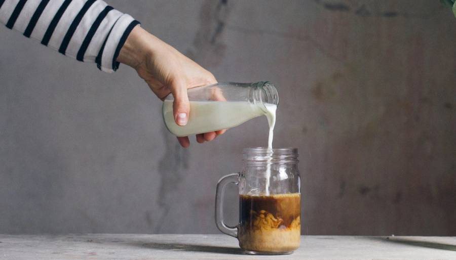 milk and coffee