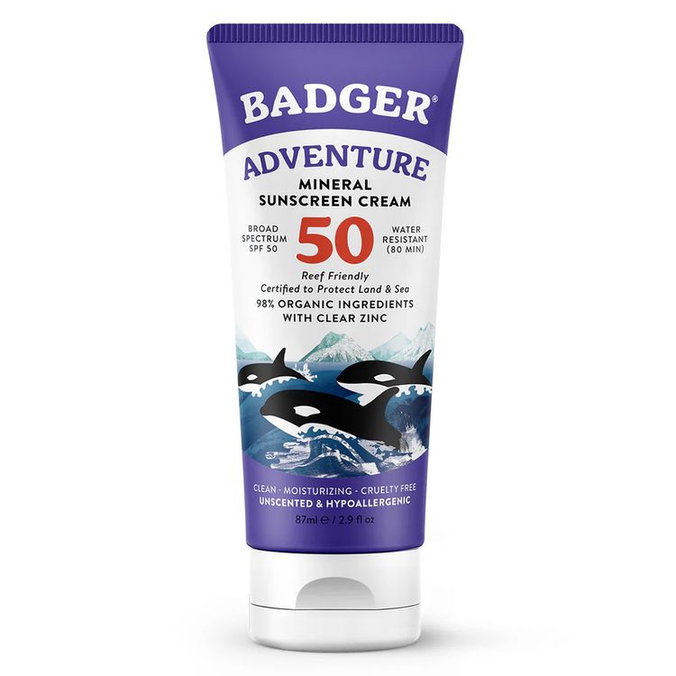 Badger Adventure Mineral Sunscreen SPF 50 ($17)