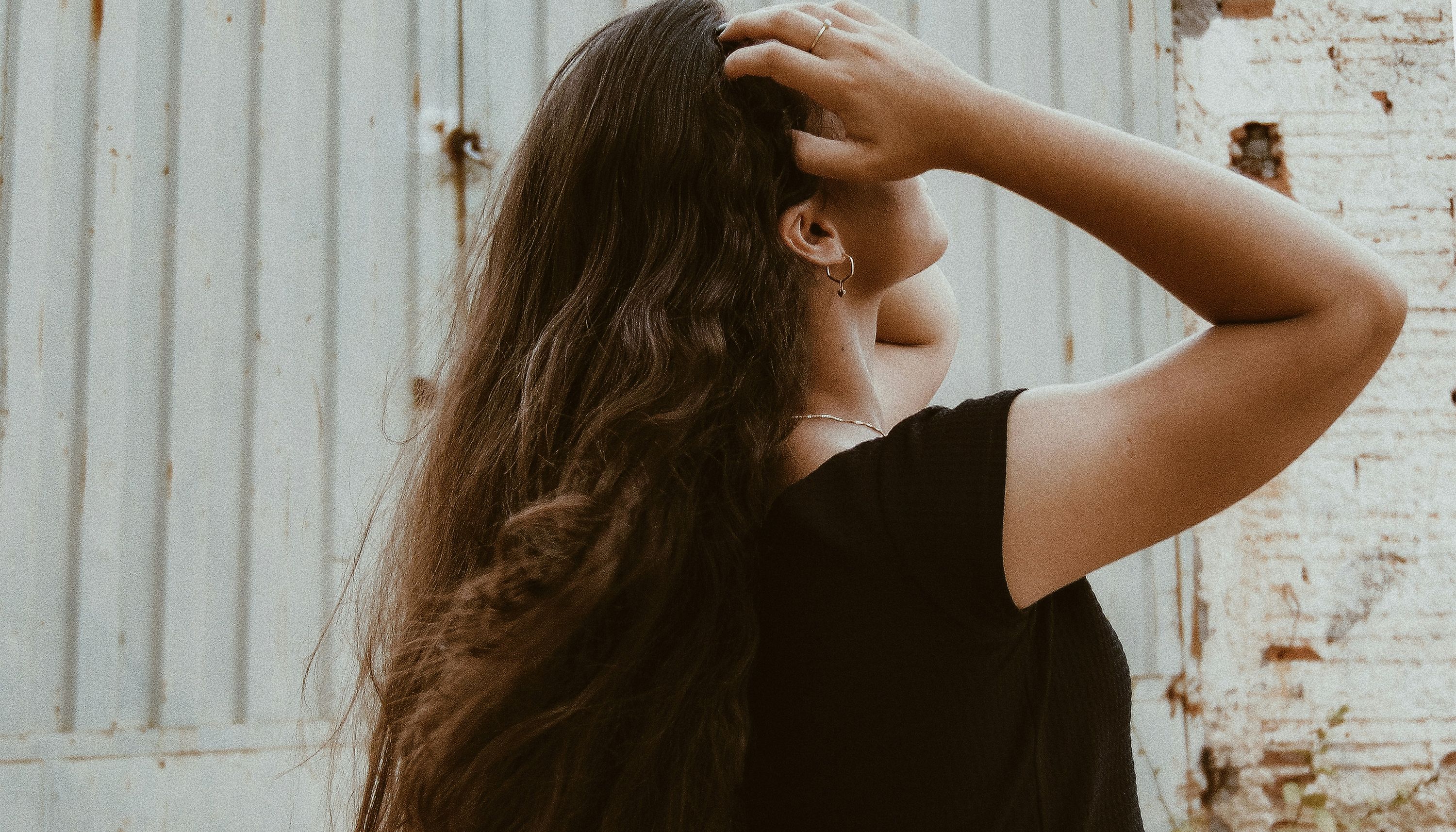 Woman with thick hair