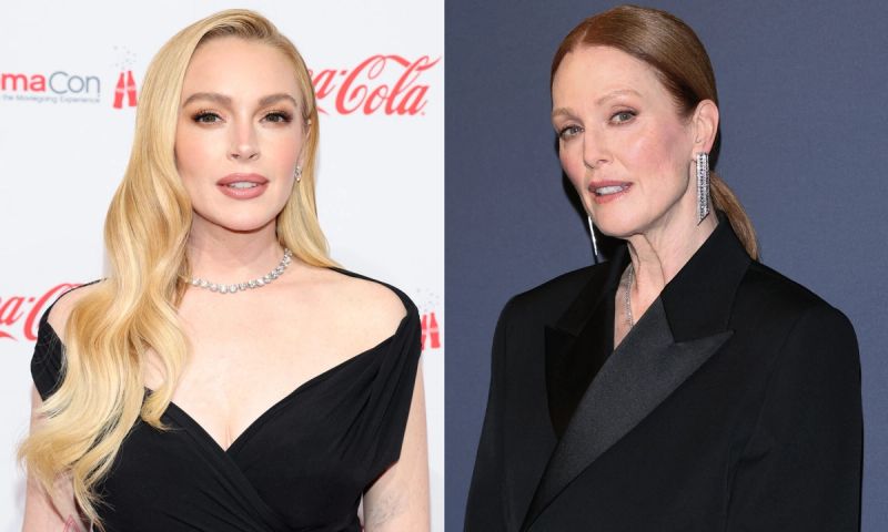 Lindsay Lohan and Julianne Moore