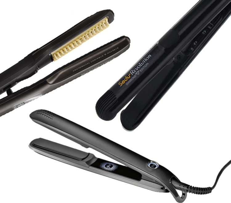 Flat irons with tourmaline-infused plates: