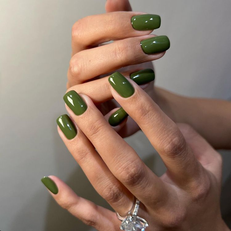 Classic Olive Nails