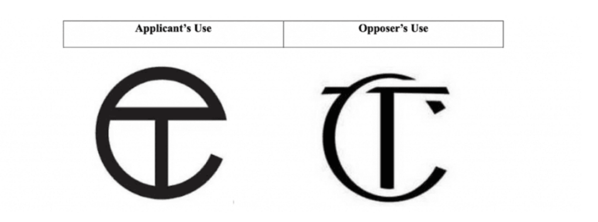 A comparison of Telfar's CT logo and Charlotte Tilbury's CT logo. Both logos show a T inside of a C.