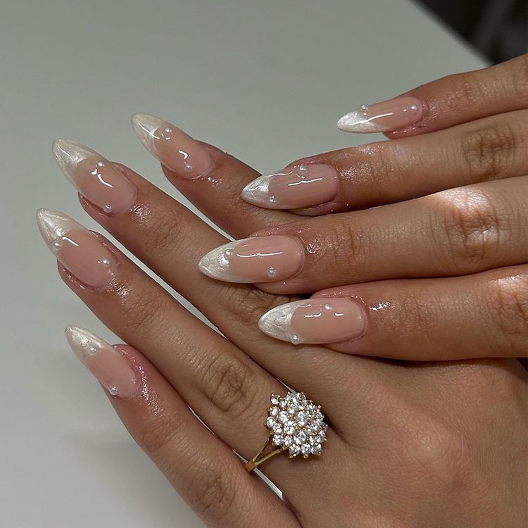 Pearl French manicure