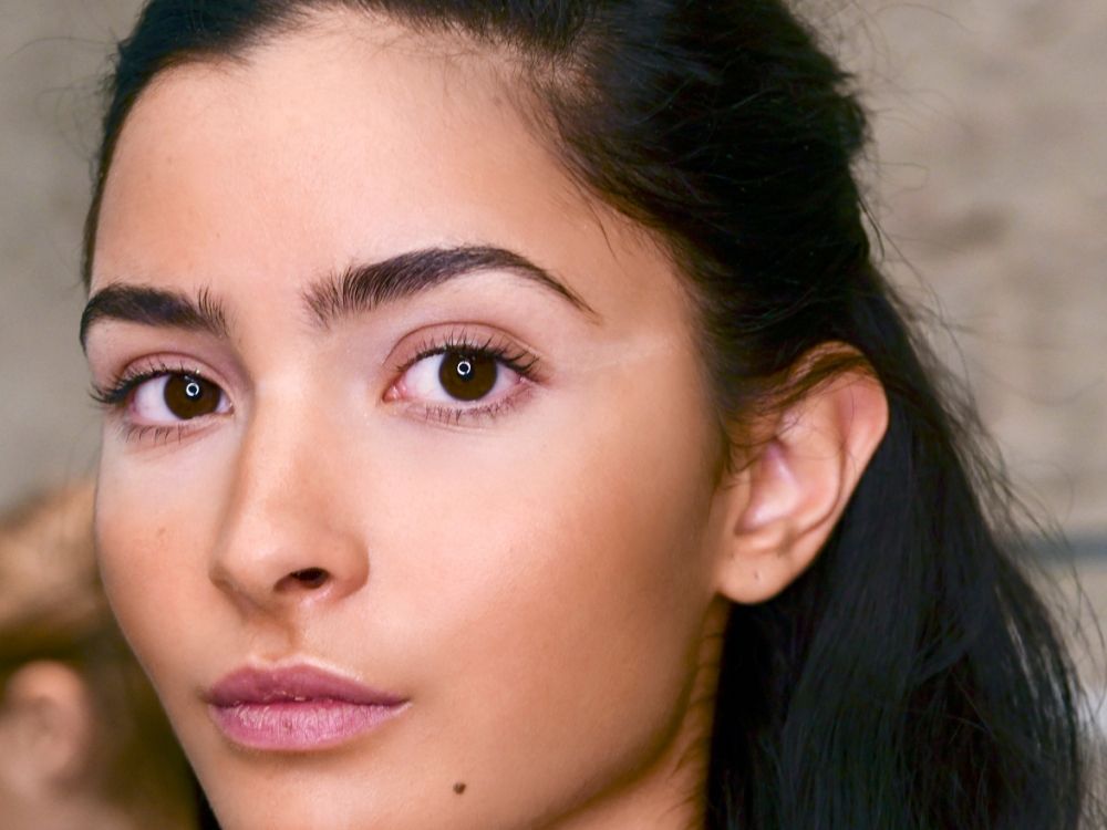 MILAN, ITALY - SEPTEMBER 24: A model is seen ahead backstage of the Au Jour Le Jour show during Milan Fashion Week Spring/Summer 2018 on September 24, 2017 in Milan, Italy.; Shutterstock ID 1073708027; Purchase Order: NewBeauty; Job: Web; Client/Licensee: Leiana Foye - Digital; Other: 04-5730-001-11-00