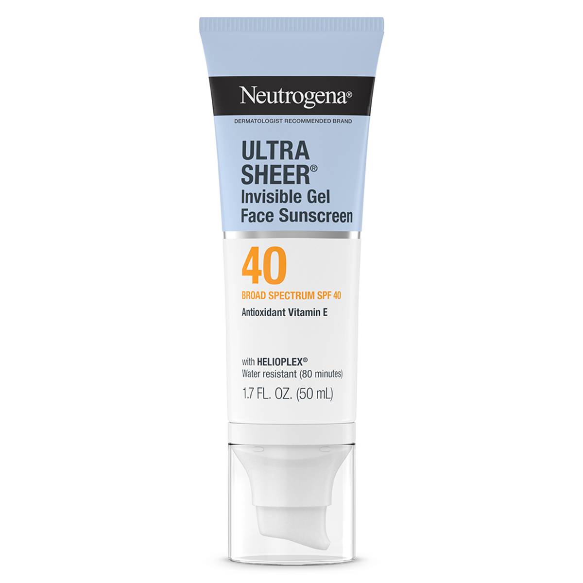 Neutrogena Ultra Sheer Invisible Gel Face Sunscreen Broad Spectrum SPF 40