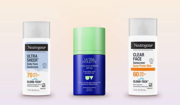 Three of the best bemotrizinol sunscreens: Ultra Violette Unblock Screen SPF 50, Neutrogena Ultra Sheer SPF 70 and Neutrogena Clear Face SPF 60