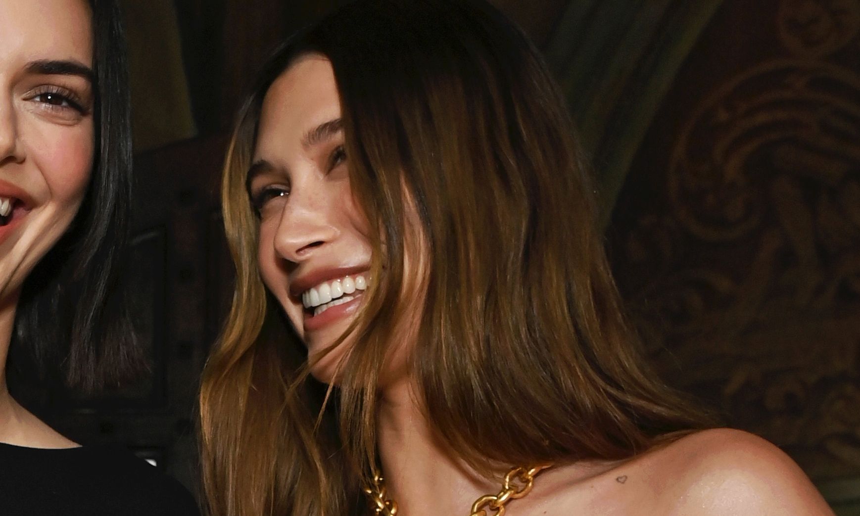 Kendall Jenner and Hailey Bieber attend Vogue World Hollywood Announcement at Chateau Marmont on March 26, 2025 in Los Angeles, California.