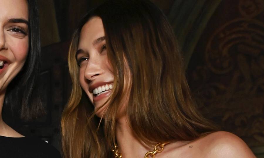 Kendall Jenner and Hailey Bieber attend Vogue World Hollywood Announcement at Chateau Marmont on March 26, 2025 in Los Angeles, California.