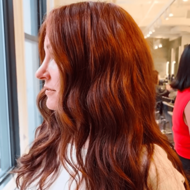 Copper brunetter hair color