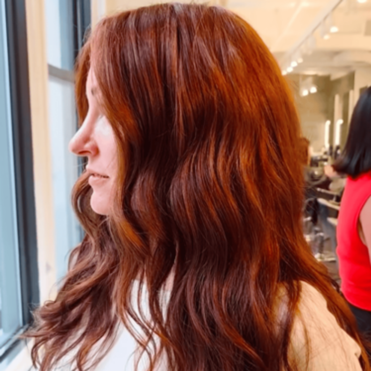 Copper brunetter hair color