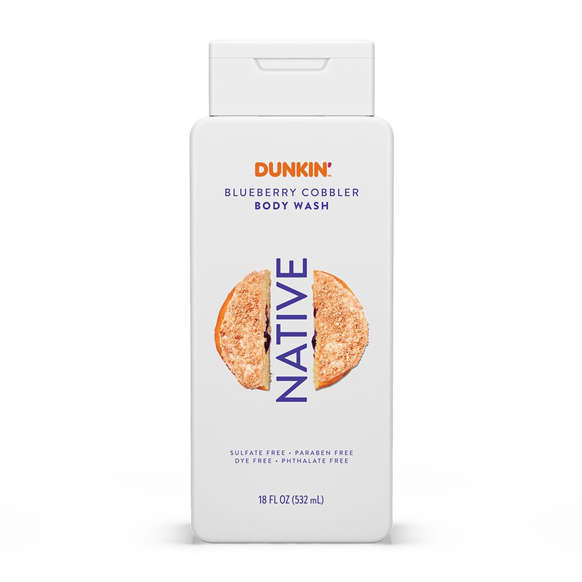 native x dunkin blueberry cobbler body wash
