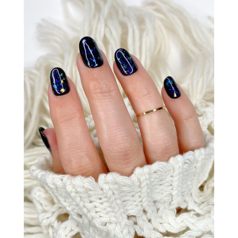 navy blue glass aura