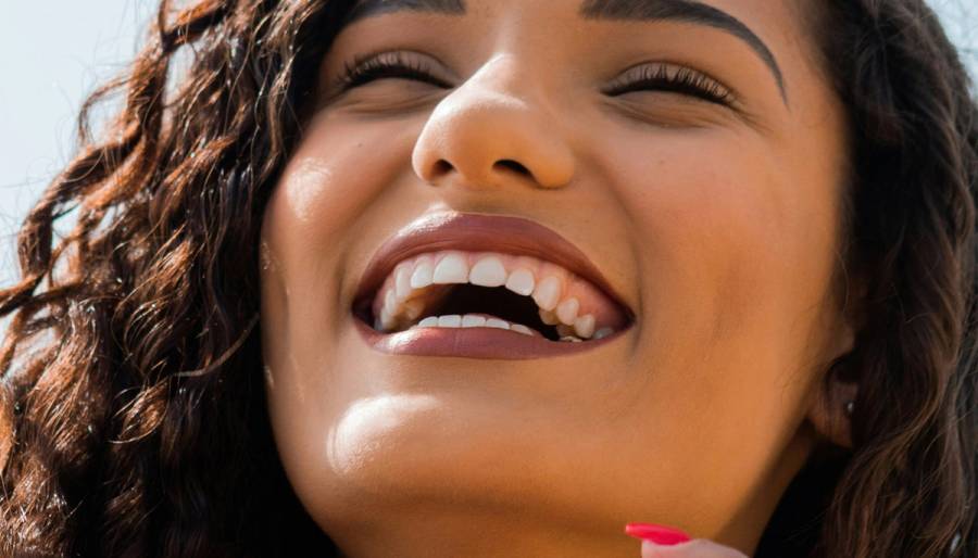 woman smiling