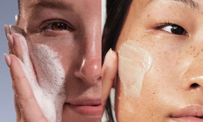 Women using Dermalogica products on their face