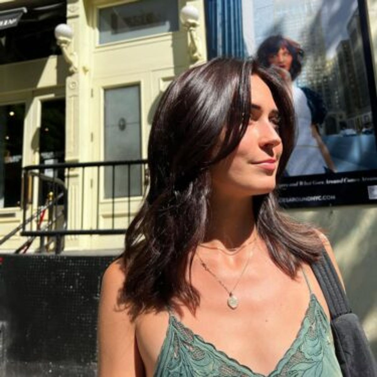 Dark brunette hair