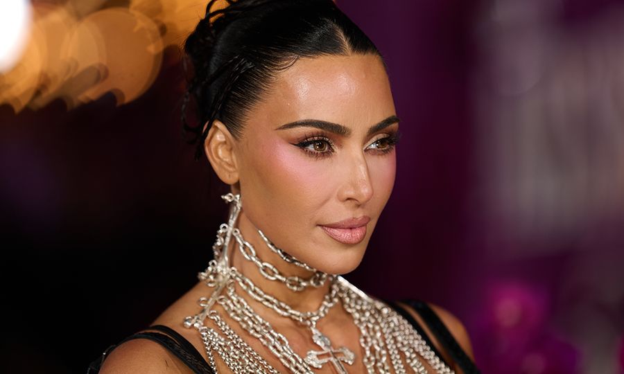 LONDON, ENGLAND - OCTOBER 22: Kim Kardashian attends the "All's Fair" London Premiere at Odeon Luxe Leicester Square on October 22, 2025 in London, England.