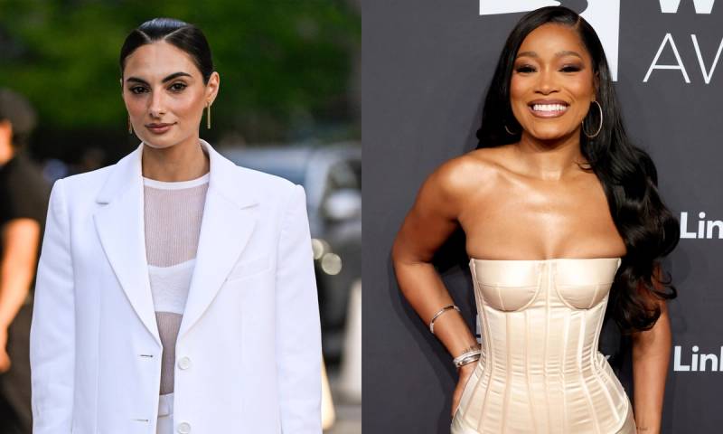 side by side images of Paige DeSorbo and Keke Palmer