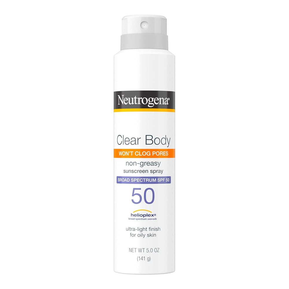 Neutrogena Clear Body Spray Sunscreen Broad Spectrum SPF 50 ($13)