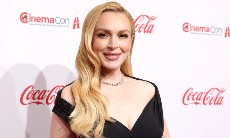 Lindsay Lohan, recipient of the CinemaCon Vanguard Award, attends the CinemaCon Big Screen Achievement Awards at Omnia Nightclub at Caesars Palace during CinemaCon, the official convention of Cinema United, on April 03, 2025 in Las Vegas, Nevada.