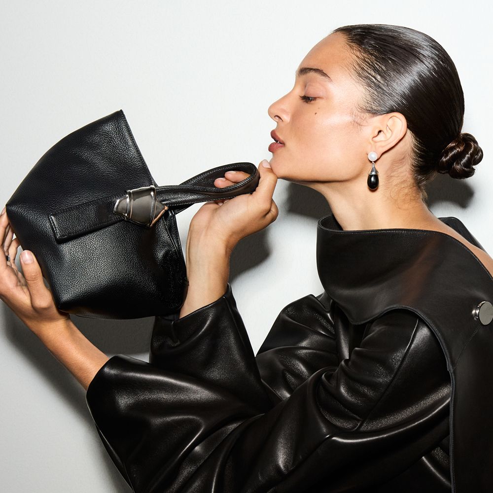 Merit Beauty and Brandon Maxwell bag and lipstick collaboration
