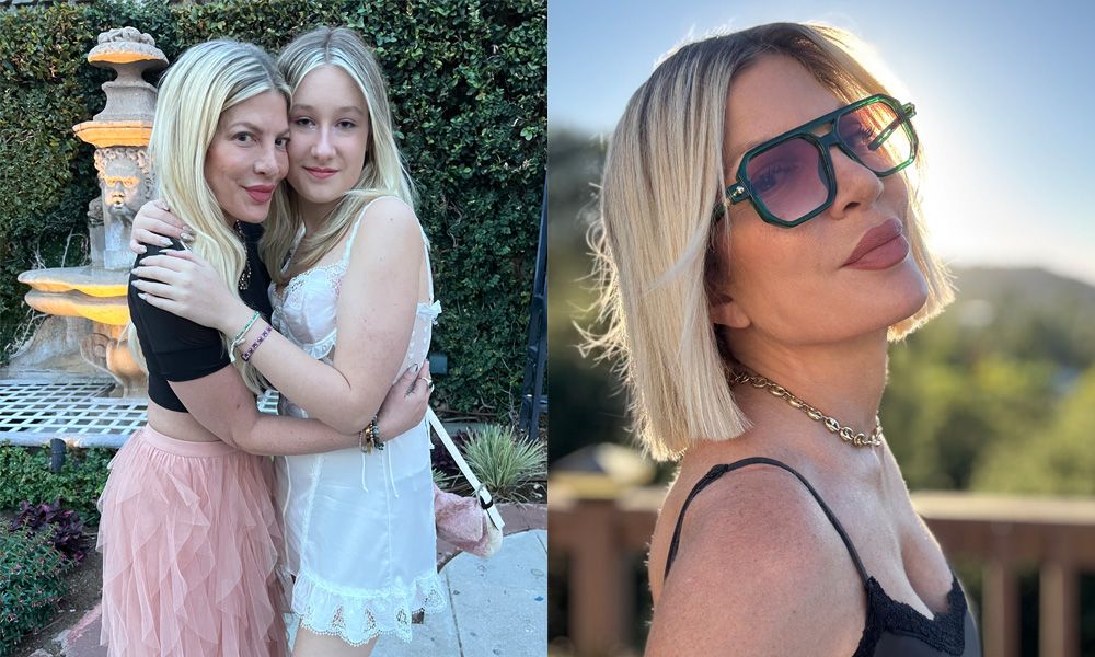 Tori Spelling and her daughter, Stella