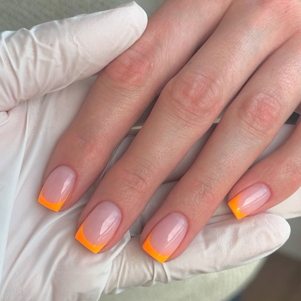 Citrus Square French Manicure
