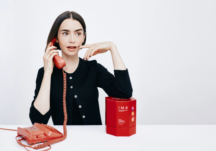 Lily Collins in new campaign as IM8’s new ambassador and shareholder