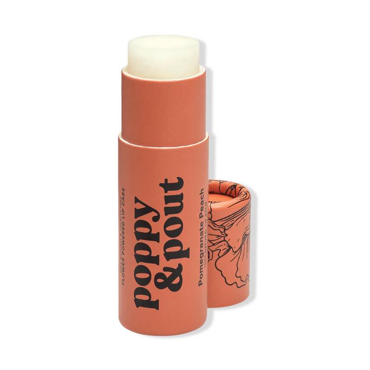 Poppy & Pout Pomegranate Peach Lip Balm ($10)