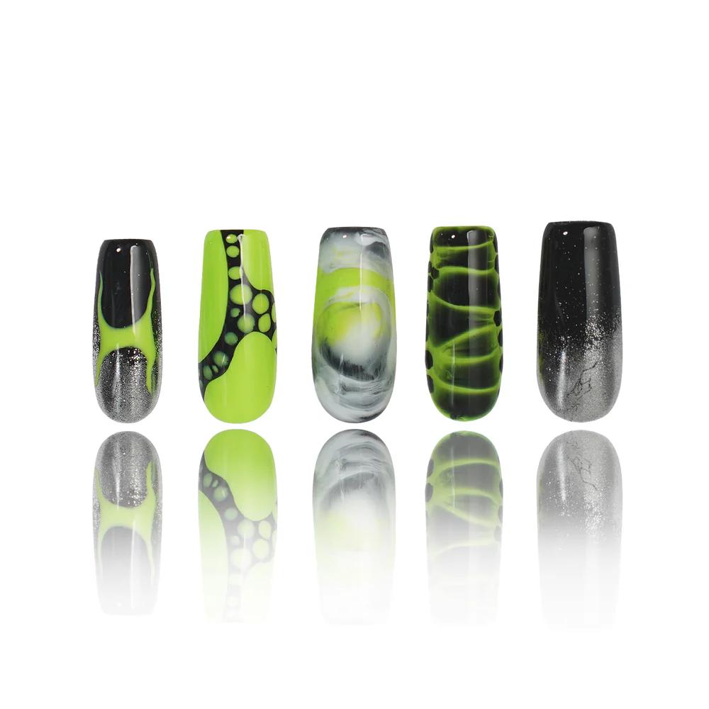 Siva Nail Press-on Nails in Neon Venom ($38)