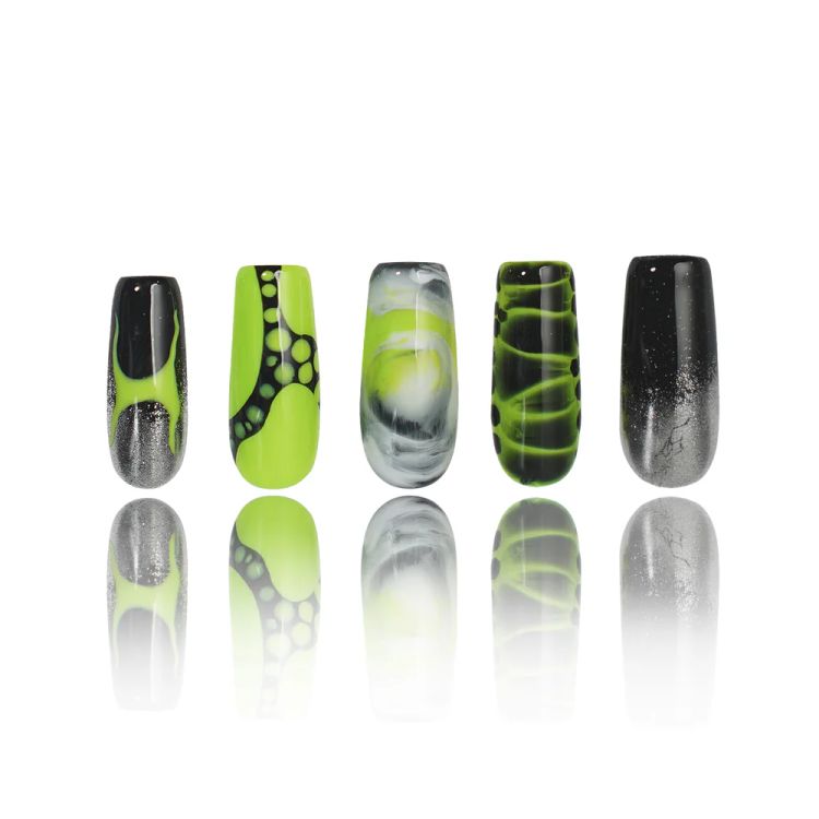 Siva Nail Press-on Nails in Neon Venom ($38)